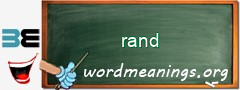 WordMeaning blackboard for rand